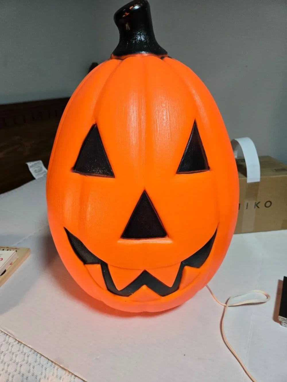 Vintage Halloween Pumpkin Blow Mold 21 Inches
